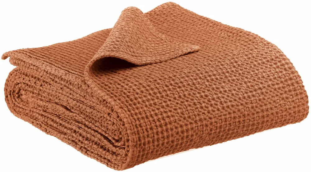 Throw blankets - Recycled Throw Maïa Cuivre 140 X 200 - MAISON VIVARAISE - SDE VIVARAISE WINKLER