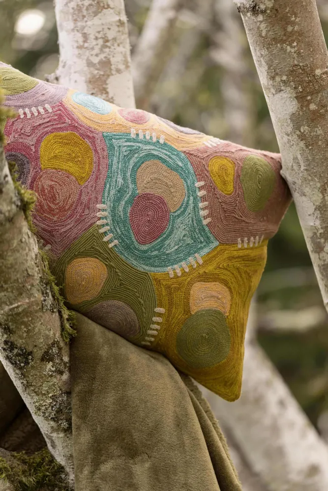 Coussins - Coussin brodé Nestor Mineral 30 x 50 - MAISON VIVARAISE - SDE VIVARAISE WINKLER