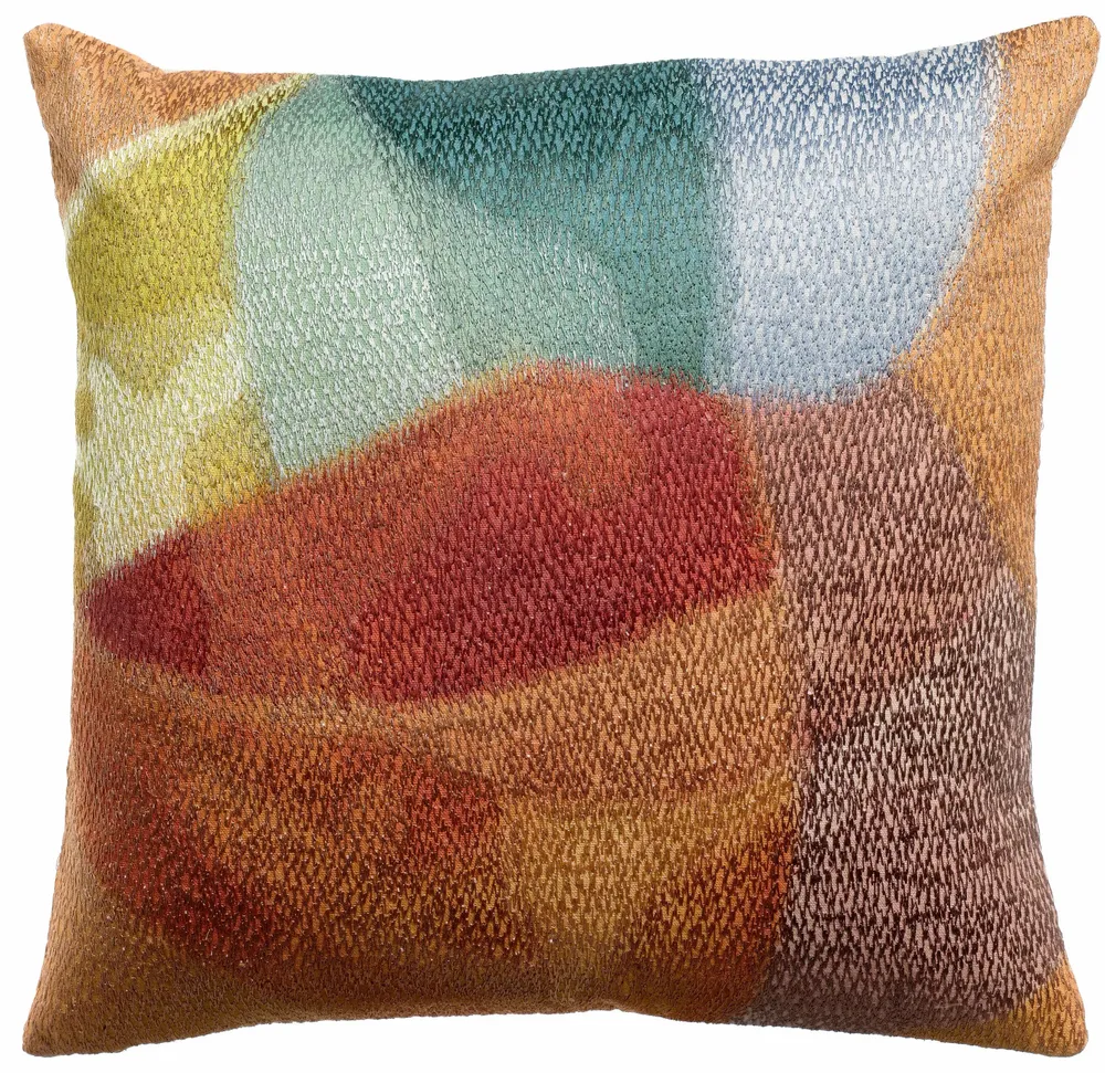 Cushions - Embroidered Cushion Nevio Multico 45 X 45 - MAISON VIVARAISE - SDE VIVARAISE WINKLER