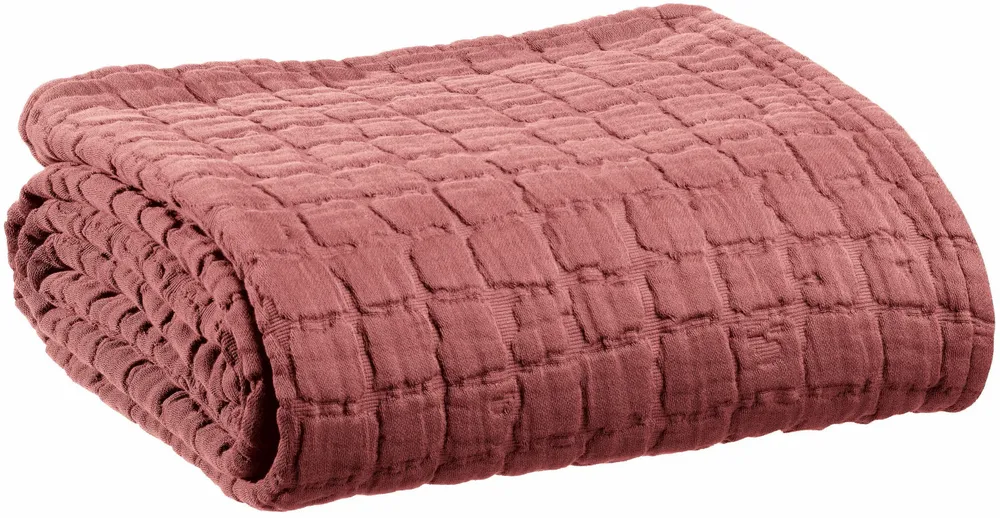 Throw blankets - Swami Throw Blanket Sienne 130 X 200 - MAISON VIVARAISE - SDE VIVARAISE WINKLER