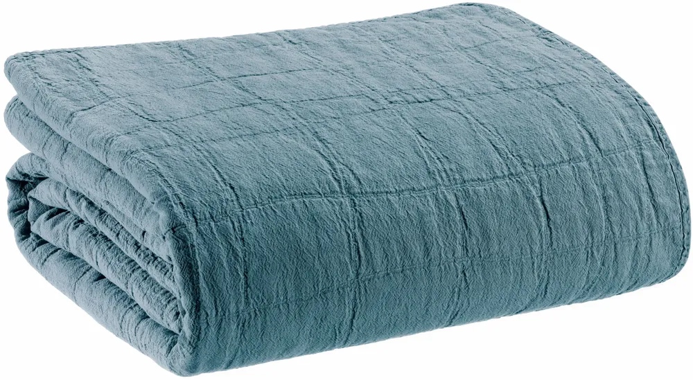 Bed linens - Recycled Throw Titou Acier 180 X 260 - MAISON VIVARAISE - SDE VIVARAISE WINKLER