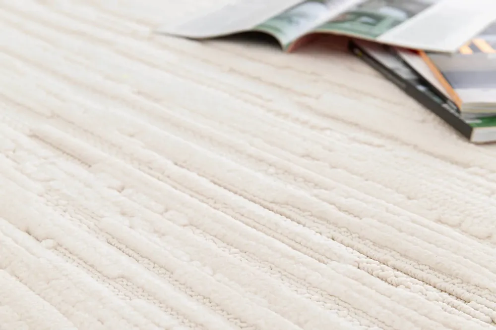 Tapis - Tapis Vermon Neige 200 x 290 x 1 cm - MAISON VIVARAISE - SDE VIVARAISE WINKLER