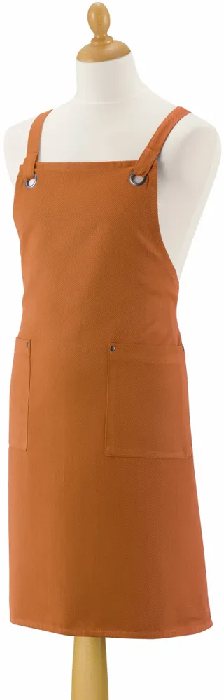 Linge d'office - Tablier de cuisine recyclé Artisan avec poches Cannelle 72 x 85 - MAISON VIVARAISE - SDE VIVARAISE WINKLER