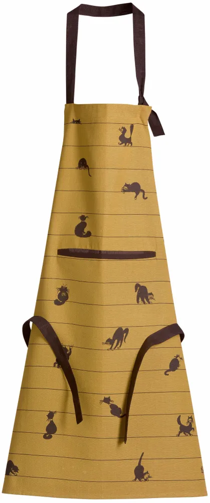 Aprons - Dubout Partition de chats Kitchen Apron Cannelle 72 X 85 - MAISON VIVARAISE - SDE VIVARAISE WINKLER
