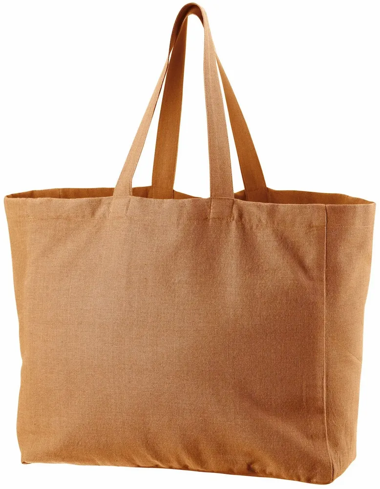 Sacs et cabas - Sac shopping recyclé Grace Caramel 35 x 40 x 15 - MAISON VIVARAISE - SDE VIVARAISE WINKLER