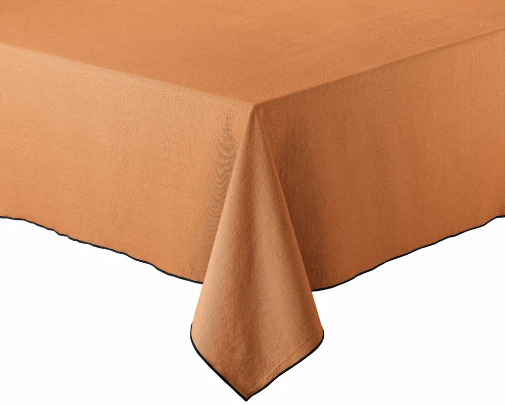 Nappes - Nappe recyclée Grace Caramel 140 x 250 - MAISON VIVARAISE - SDE VIVARAISE WINKLER
