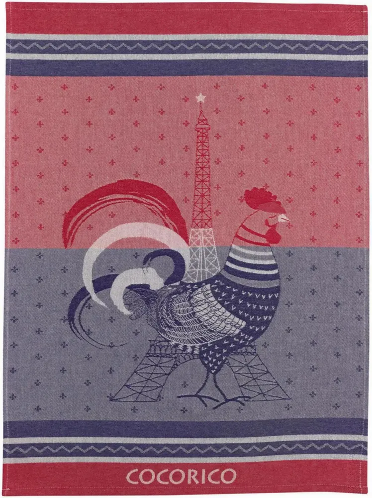 Dish towels - Jacquard Tea Towel Cocorico Multicolore 50 X 70 - MAISON VIVARAISE - SDE VIVARAISE WINKLER