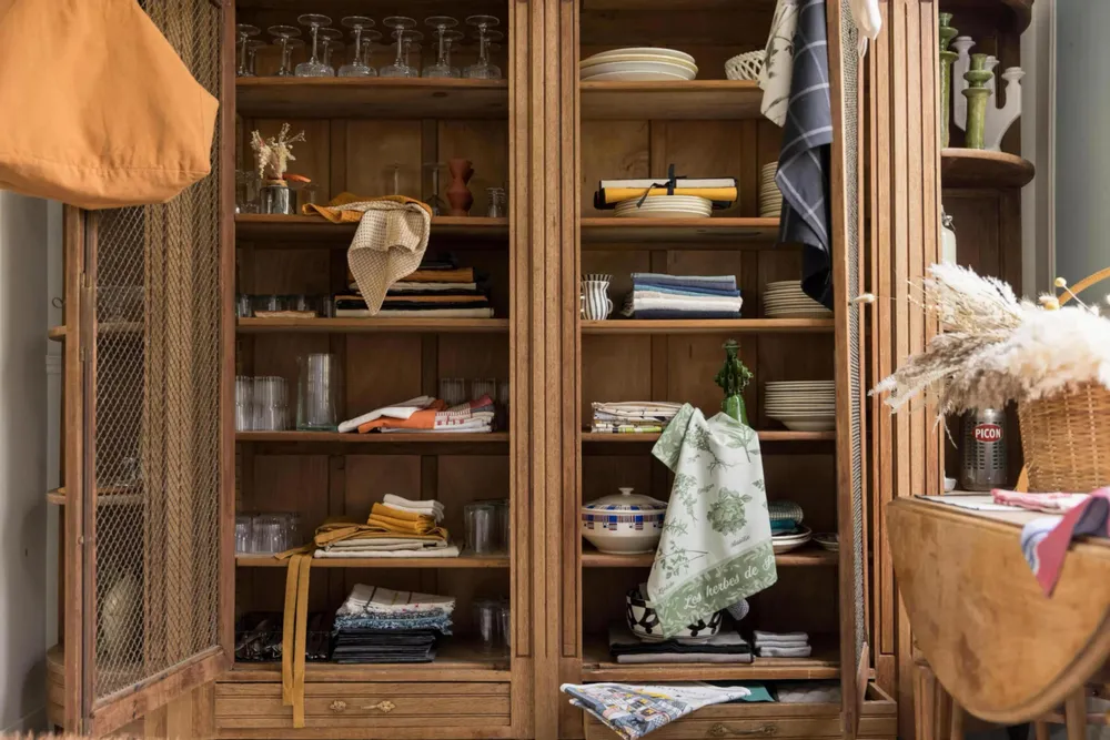 Torchons - Torchon jacquard Herbes de provence Vert 50 x 70 - MAISON VIVARAISE - SDE VIVARAISE WINKLER