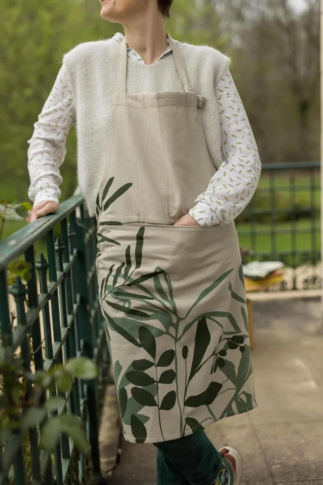 Tabliers de cuisine - Tablier de cuisine Majda avec poche Multico 72 x 85 - MAISON VIVARAISE - SDE VIVARAISE WINKLER