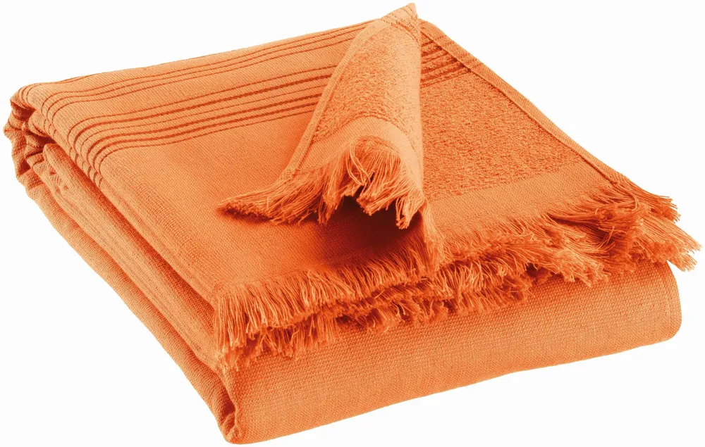 Bed linens - Cancun Hammam Towel Citrouille 90 X 180 - MAISON VIVARAISE - SDE VIVARAISE WINKLER