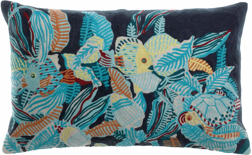 Coussins - Coussin brodé Dori Marine 30 x 50 - MAISON VIVARAISE - SDE VIVARAISE WINKLER