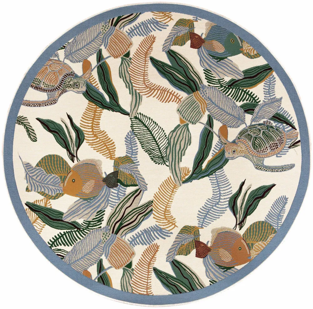 Rugs - Dori Outdoor Rug Lagon Diamètre 160 - MAISON VIVARAISE - SDE VIVARAISE WINKLER