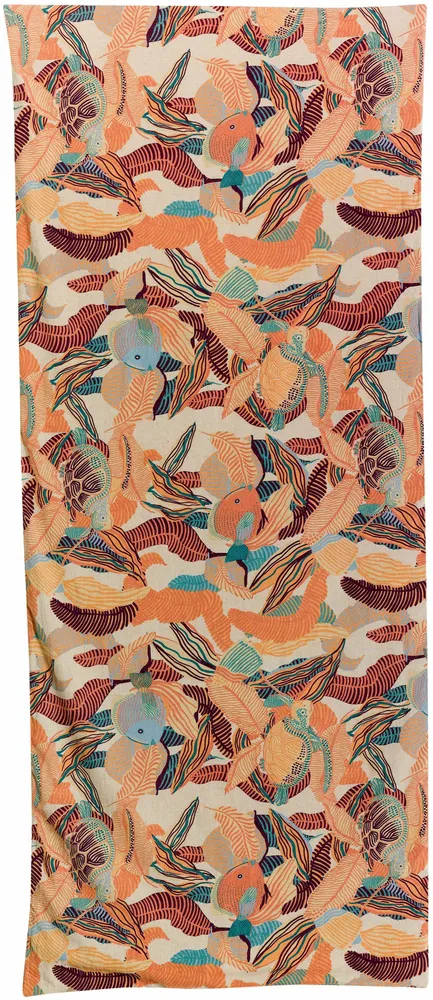 Bed linens - Dori Printed Comforter Papaye 85 X 200 - MAISON VIVARAISE - SDE VIVARAISE WINKLER