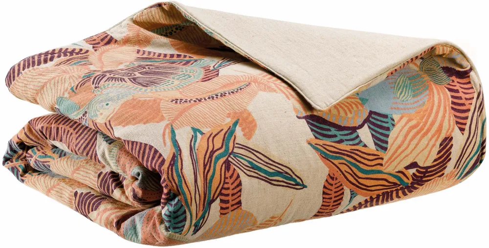 Plaids - Plaid imprimé Dori Papaye 135 x 200 - MAISON VIVARAISE - SDE VIVARAISE WINKLER