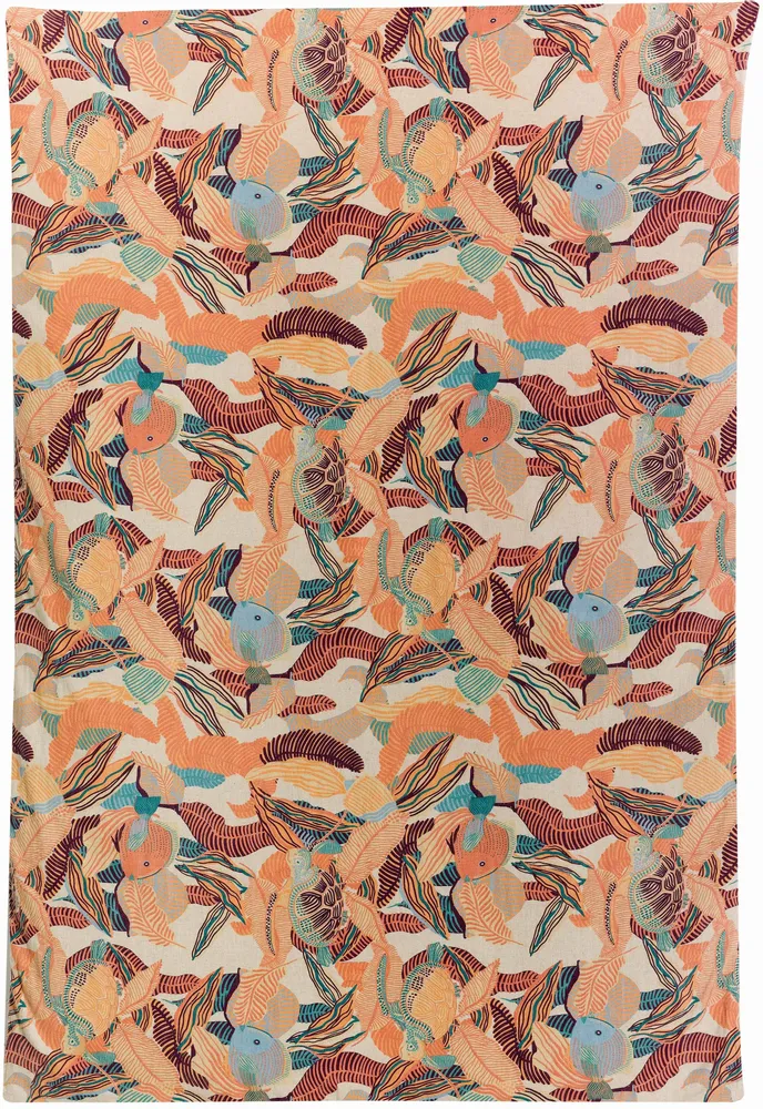 Plaids - Plaid imprimé Dori Papaye 135 x 200 - MAISON VIVARAISE - SDE VIVARAISE WINKLER