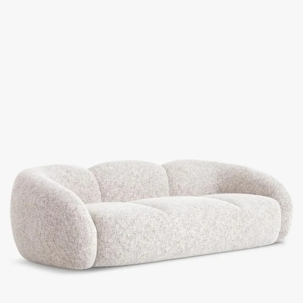 Canapés - Dulcia - Canapé 3 places, Tweed beige moucheté - NV GALLERY