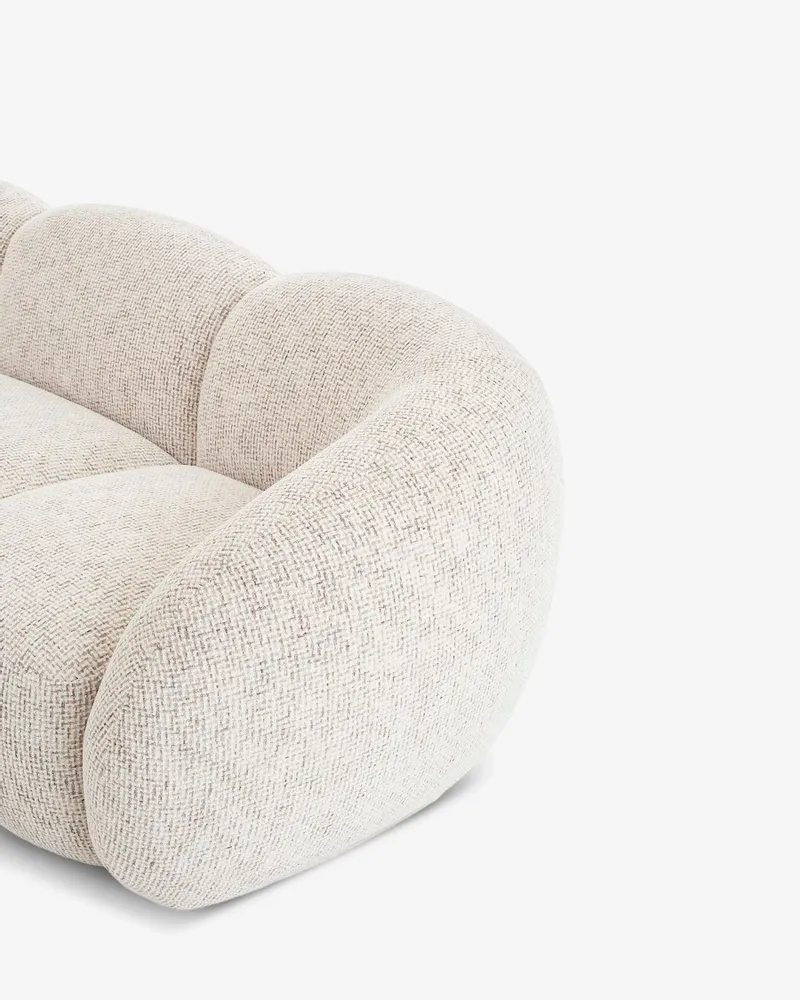 Canapés - Dulcia - Canapé 3 places, Tweed beige moucheté - NV GALLERY