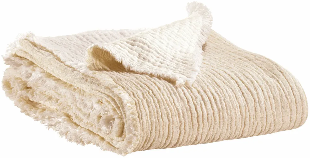 Throw blankets - Emilio Throw Blanket Lin 130 X 200 - MAISON VIVARAISE - SDE VIVARAISE WINKLER