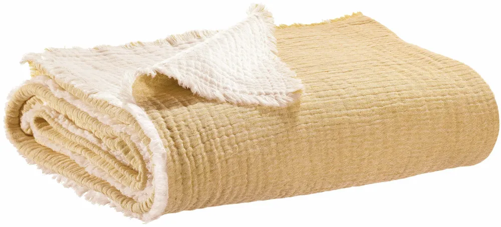 Linge de lit - Jeté Emilio Mirabelle 180 x 260 - MAISON VIVARAISE - SDE VIVARAISE WINKLER