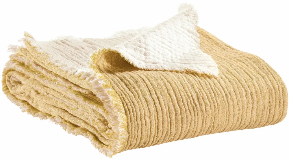 Throw blankets - Emilio Throw Blanket Mirabelle 130 X 200 - MAISON VIVARAISE - SDE VIVARAISE WINKLER