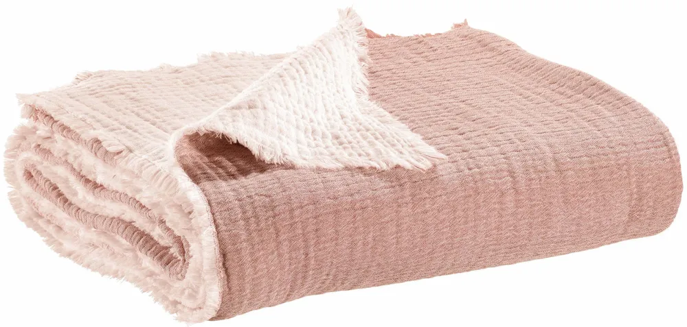 Bed linens - Emilio Throw Terracotta 240 X 260 - MAISON VIVARAISE - SDE VIVARAISE WINKLER