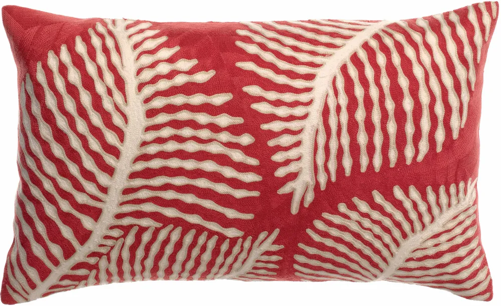 Cushions - Embroidered Cushion Flora Papaye 30 X 50 - MAISON VIVARAISE - SDE VIVARAISE WINKLER