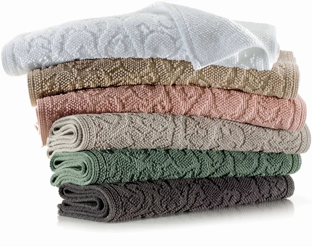 Autres linges de bain - Tapis de bain Gilda Perle 54 x 110 - MAISON VIVARAISE - SDE VIVARAISE WINKLER