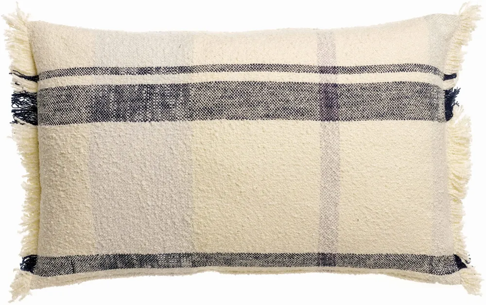 Coussins - Coussin jacquard Jane Multico marine 40 x 65 - MAISON VIVARAISE - SDE VIVARAISE WINKLER