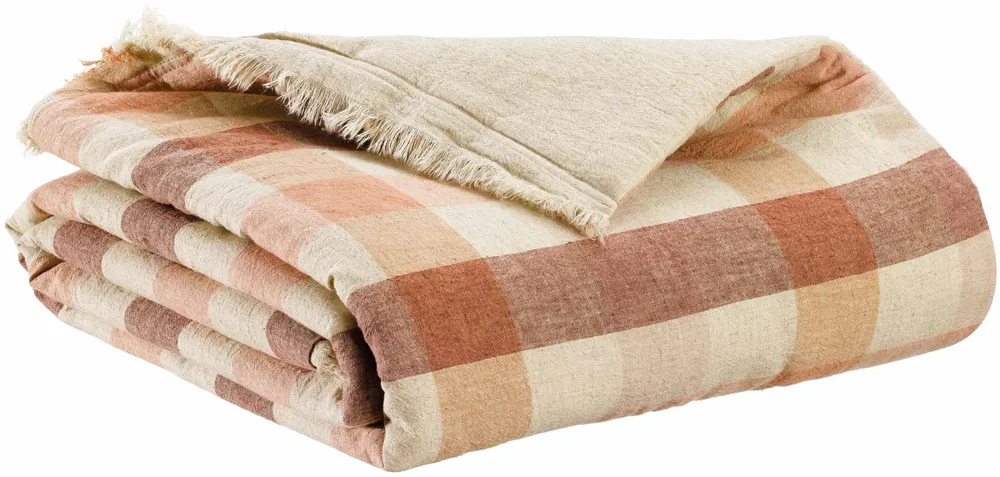 Bed linens - Kate Printed Comforter Terracotta 85 X 200 - MAISON VIVARAISE - SDE VIVARAISE WINKLER