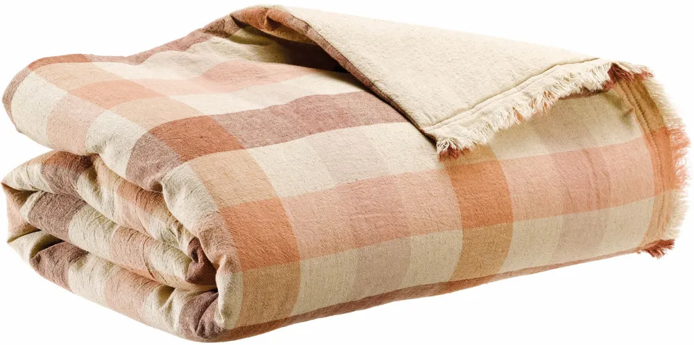Plaids - Plaid imprimé Kate Terracotta 135 x 200 - MAISON VIVARAISE - SDE VIVARAISE WINKLER