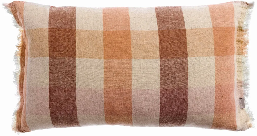 Cushions - Kate Printed Cushion Terracotta 30 X 50 - MAISON VIVARAISE - SDE VIVARAISE WINKLER
