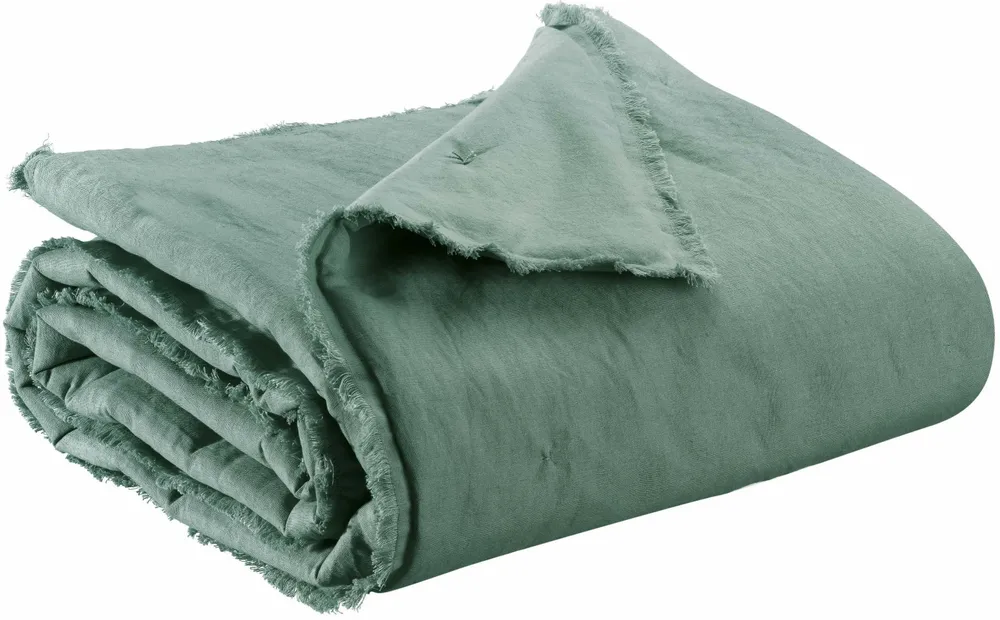 Plaids - Plaid uni Laly Prusse 135 x 200 - MAISON VIVARAISE - SDE VIVARAISE WINKLER