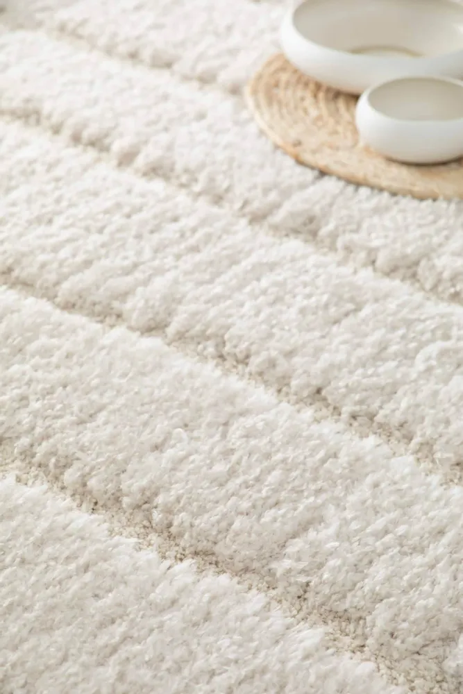 Rugs - Recycled Rug Maël Neige 200 X 290 X 4 - MAISON VIVARAISE - SDE VIVARAISE WINKLER