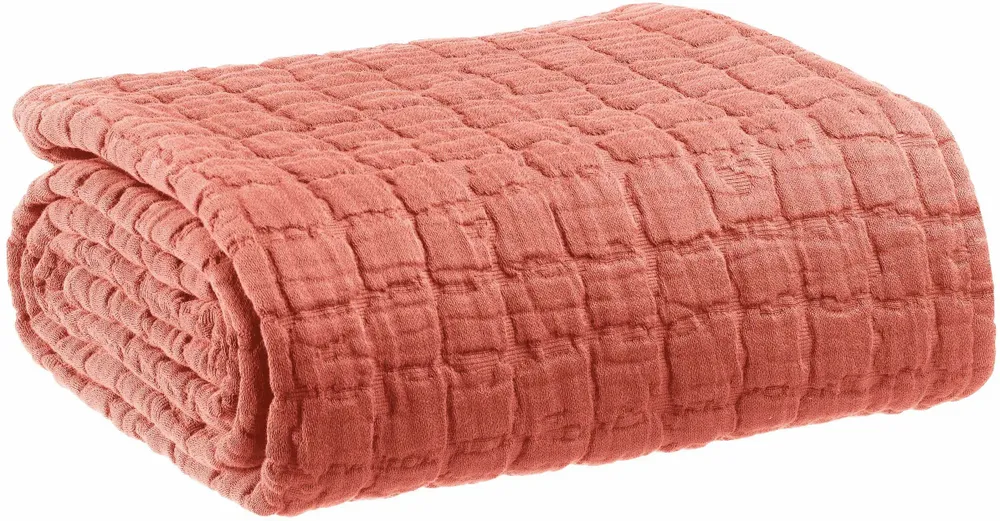 Plaids - Plaid Swami Pêche 130 x 200 - MAISON VIVARAISE - SDE VIVARAISE WINKLER