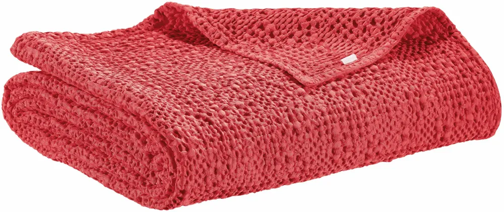 Linge de lit - Jeté de lit Tana Framboise 240 x 260 - MAISON VIVARAISE - SDE VIVARAISE WINKLER
