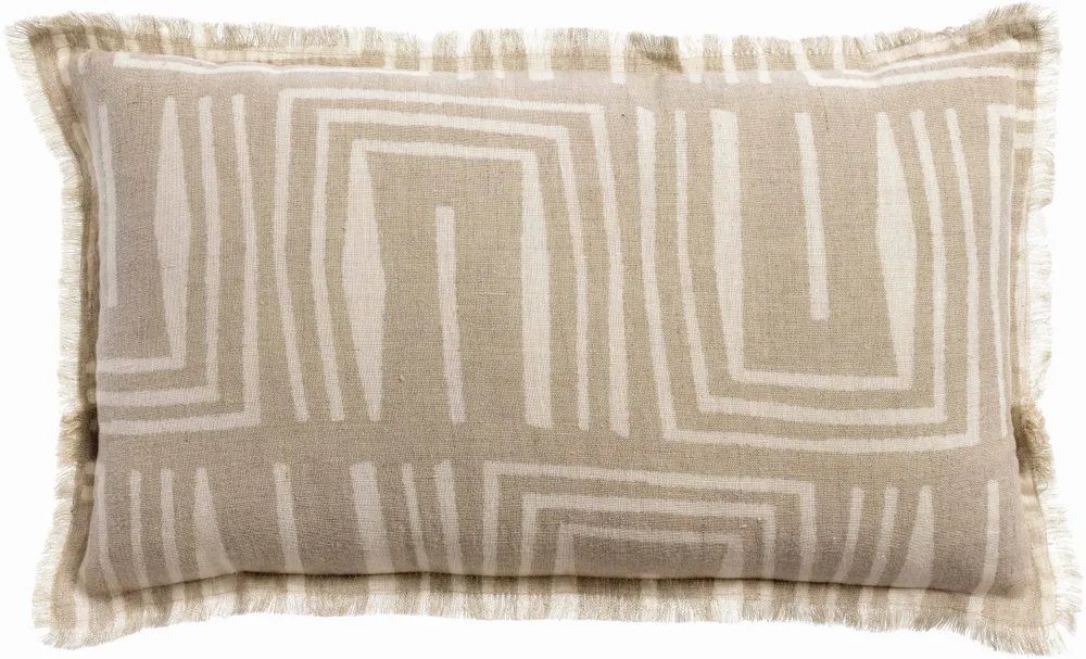 Cushions - Tina Printed Cushion Naturel 30 X 50 - MAISON VIVARAISE - SDE VIVARAISE WINKLER