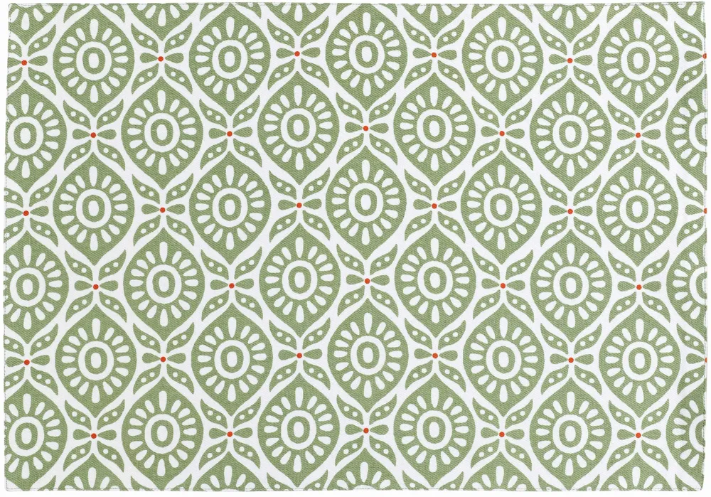 Table cloths - Recycled Coated Placemat Citrus Cactus 33 X 48 - MAISON VIVARAISE - SDE VIVARAISE WINKLER