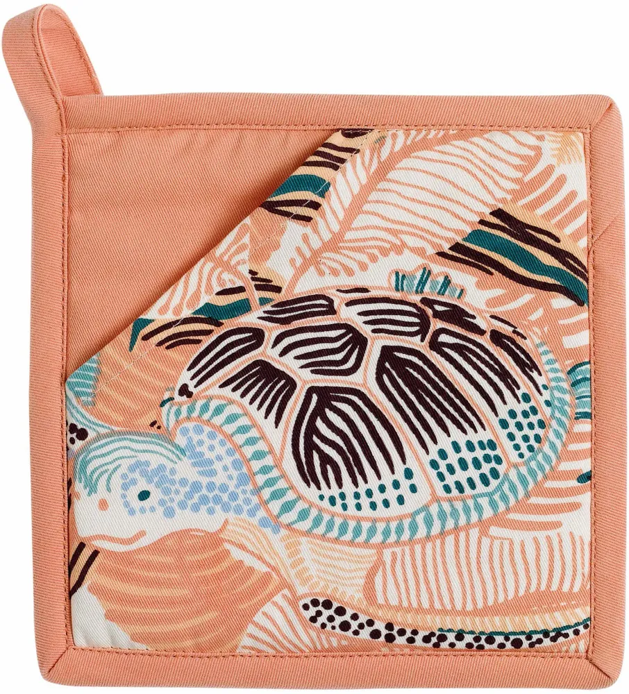 Maniques - Manique 2 en 1 Dori recyclée Pêche 20 x 20 - MAISON VIVARAISE - SDE VIVARAISE WINKLER