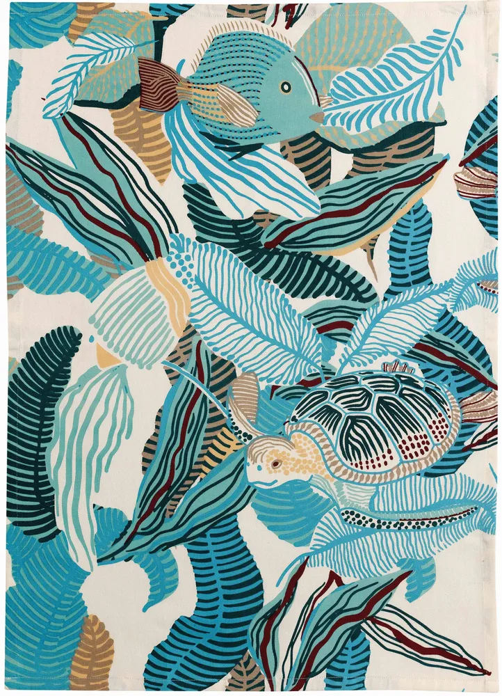 Torchons - Torchon recyclé Dori Bleu 50 x 70 - MAISON VIVARAISE - SDE VIVARAISE WINKLER