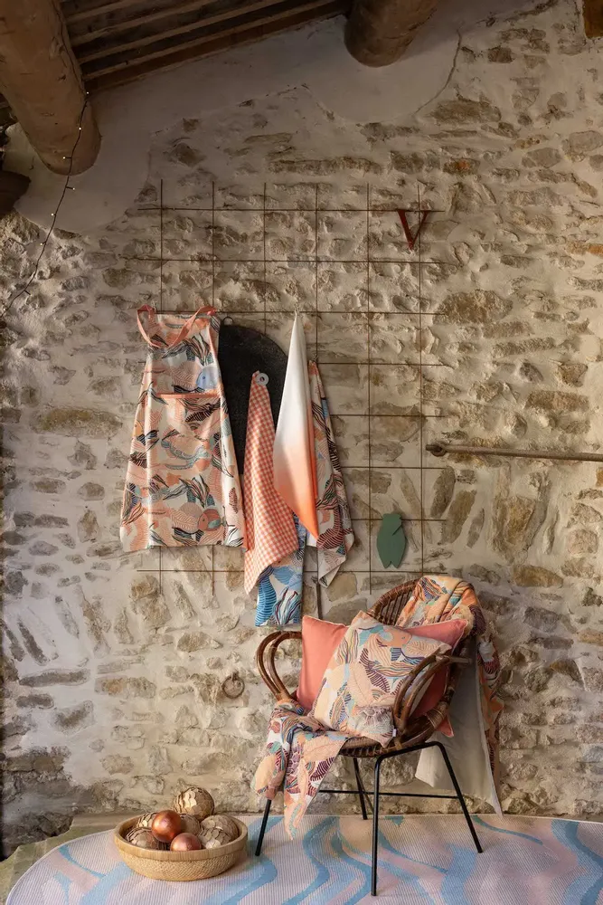 Torchons - Torchon recyclé Dori Bleu 50 x 70 - MAISON VIVARAISE - SDE VIVARAISE WINKLER