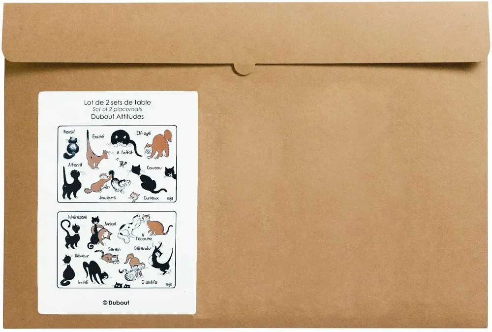 Table cloths - Set of 2 Dubout Attitudes Placemats Noir/Roux 30 X 45 - MAISON VIVARAISE - SDE VIVARAISE WINKLER