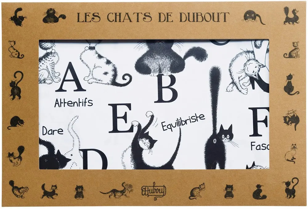 Table cloths - Set of 4 Dubout Abécédaire Placemats Noir/Blanc 30 X 45 - MAISON VIVARAISE - SDE VIVARAISE WINKLER