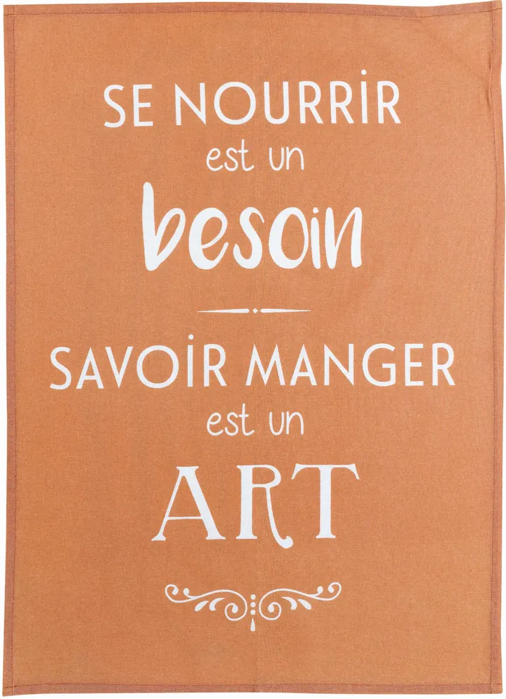 Dish towels - Savoir manger"" Tea Towel Caramel 50 X 70 - MAISON VIVARAISE - SDE VIVARAISE WINKLER