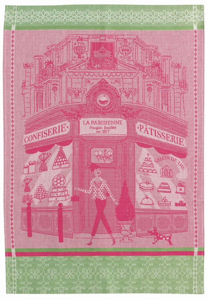 Torchons - Torchon jacquard Pâtisserie Rose 50 x 70 - MAISON VIVARAISE - SDE VIVARAISE WINKLER