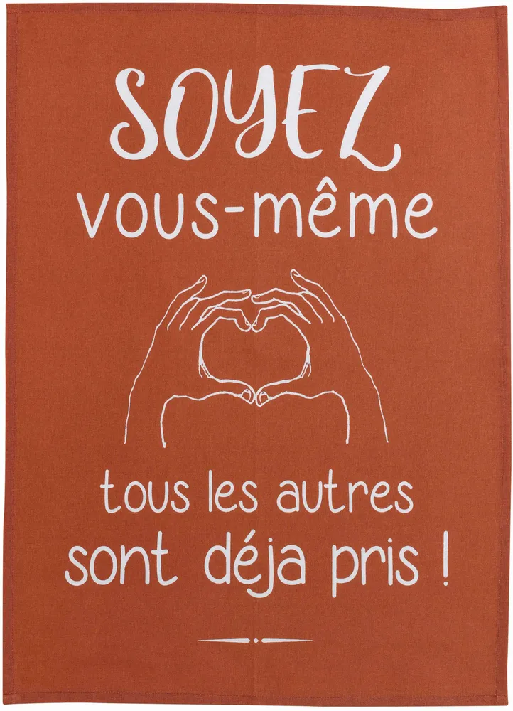 Torchons - Torchon Vous-même Rouge 50 x 70 - MAISON VIVARAISE - SDE VIVARAISE WINKLER