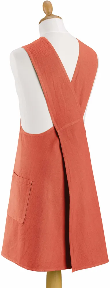 Tabliers de cuisine - Tablier de cuisine japonais recyclé Haru Tomette 78 x 100 - MAISON VIVARAISE - SDE VIVARAISE WINKLER