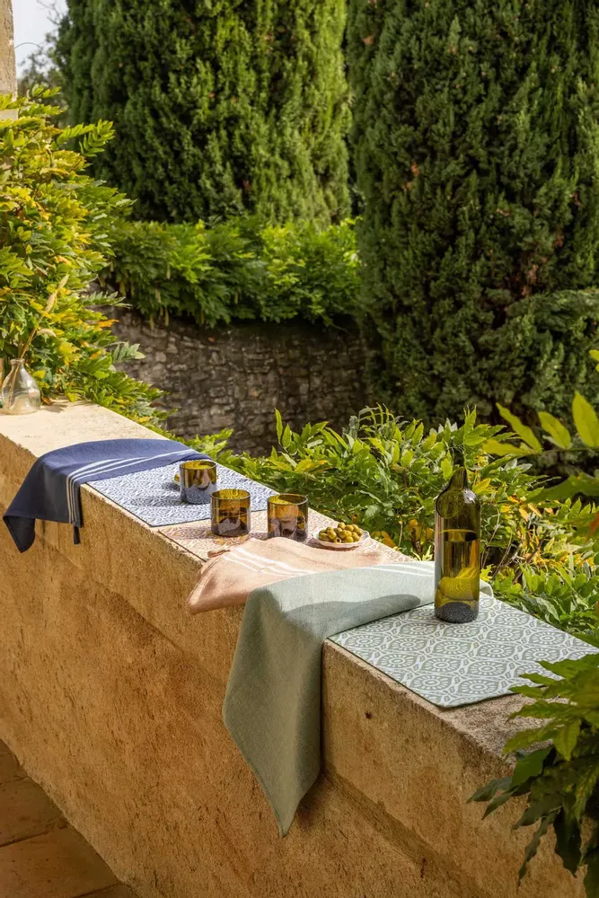 Torchons - Torchon recyclé Rib Thym 50 x 70 - MAISON VIVARAISE - SDE VIVARAISE WINKLER