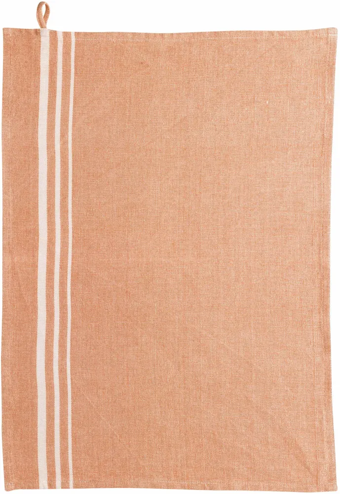 Dish towels - Rib Recycled Tea Towel Terracotta 50 X 70 - MAISON VIVARAISE - SDE VIVARAISE WINKLER
