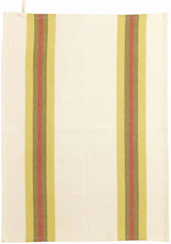 Torchons - Torchon recyclé Yuna Curry/naturel 50 x 70 - MAISON VIVARAISE - SDE VIVARAISE WINKLER