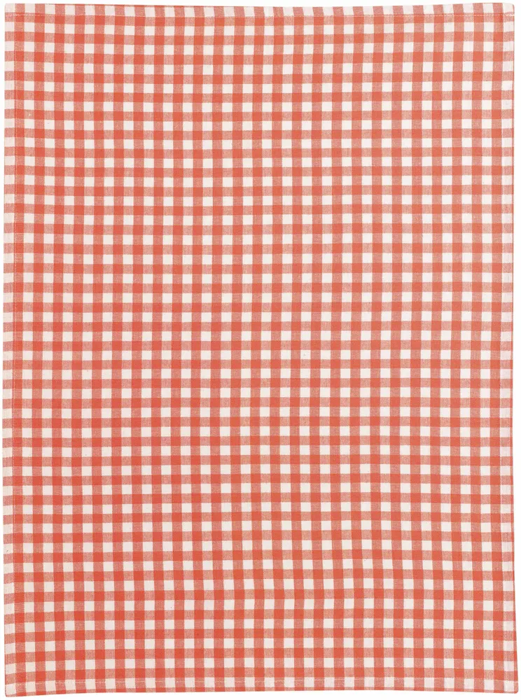 Dish towels - Recycled Vichy Tea Towel Pêche 50 X 70 - MAISON VIVARAISE - SDE VIVARAISE WINKLER